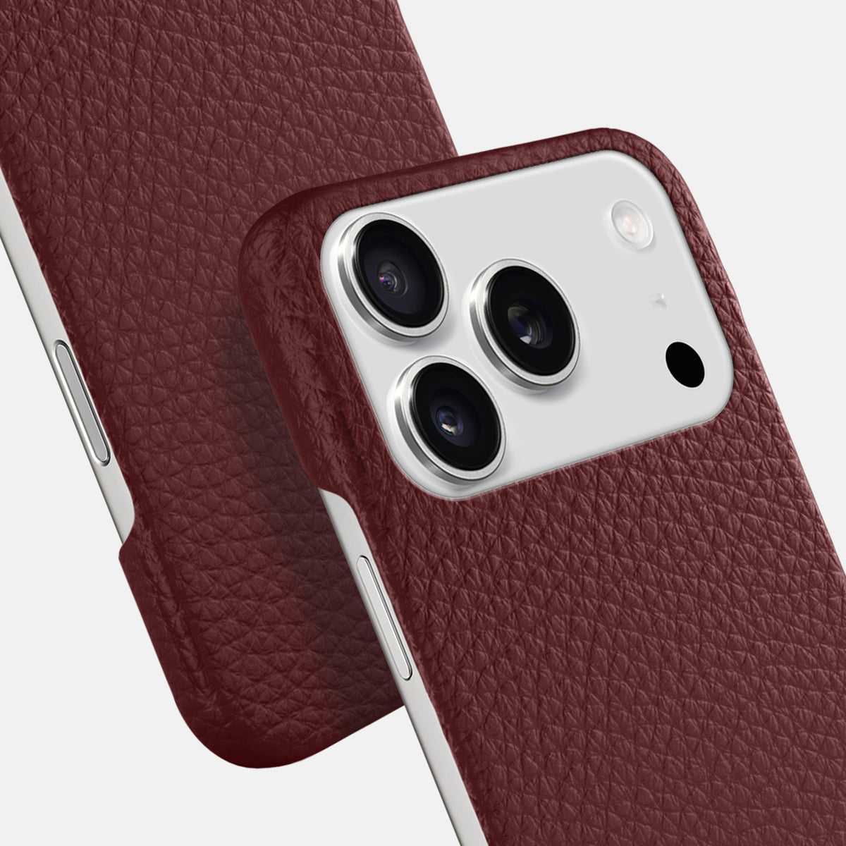 Slim Case For iPhone 17 Pro Max In Calf -6 | Bordeaux