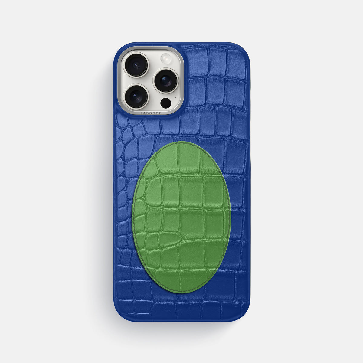 Classic Case With Oval For iPhone 16 Pro Max In Alligator -1 | Royal-Blue-Steel