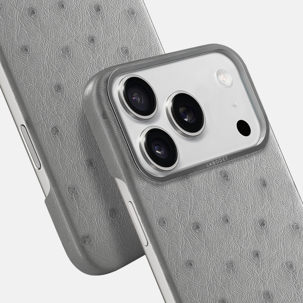 Classic Case For iPhone 17 Pro Max In Ostrich -6 | Silver-Steel