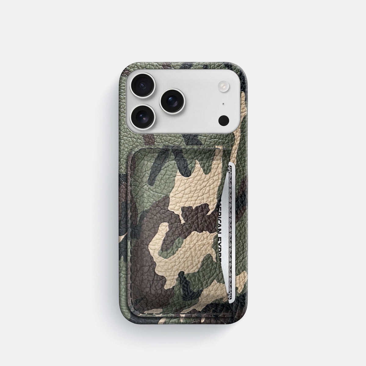 Slim Card Case For iPhone 18 Pro In Calf -1 | Camouflage