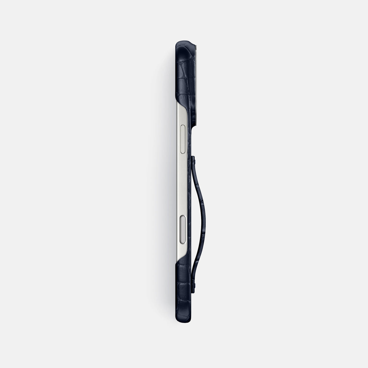 Finger Case For iPhone 17 Pro Max In Alligator -3 | Navy-Blue-Steel
