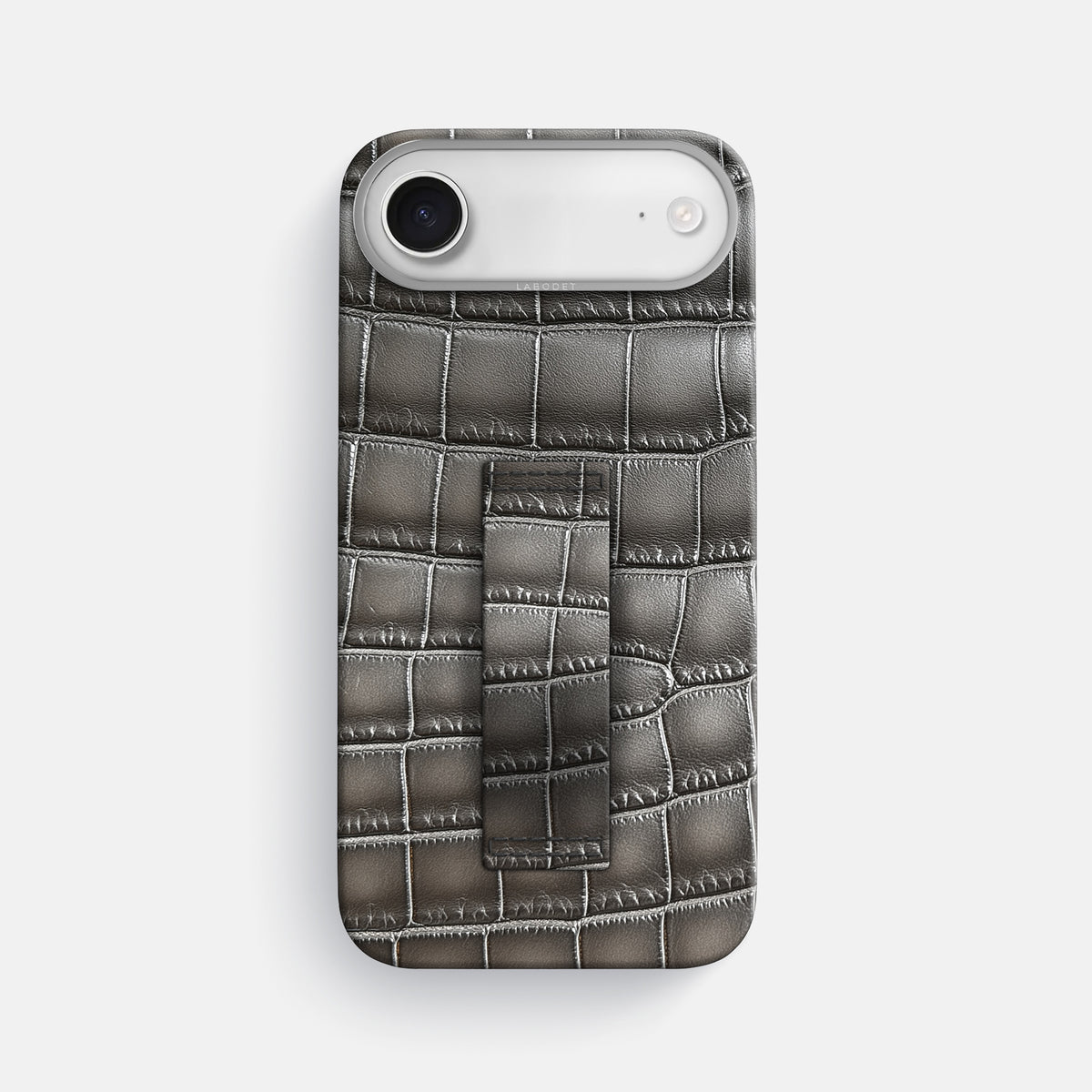 Finger Case For iPhone 17 Air In Patina Alligator -1 | Grey-Steel