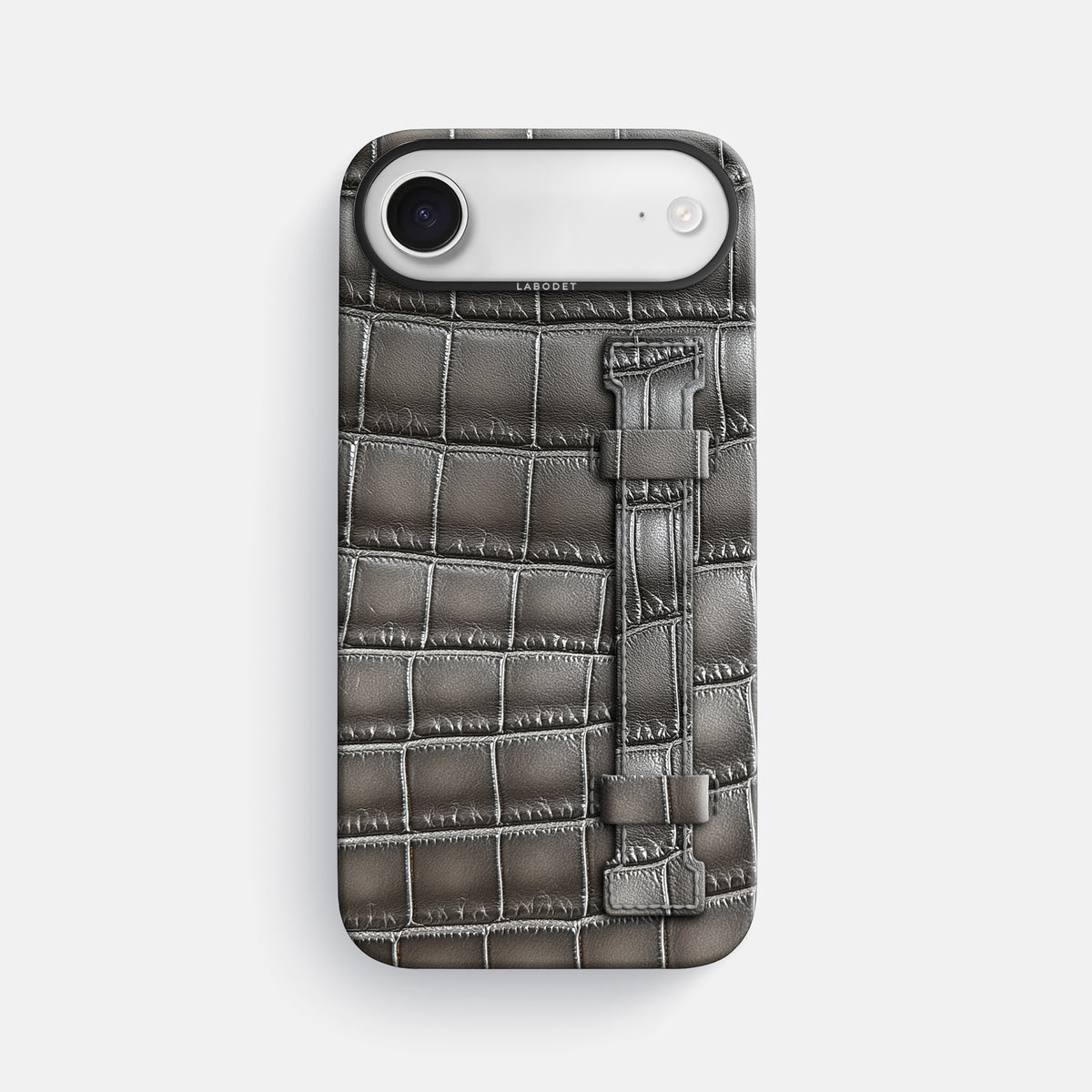 Handle Case For iPhone 17 Air In Patina Alligator -1 | Grey-Black