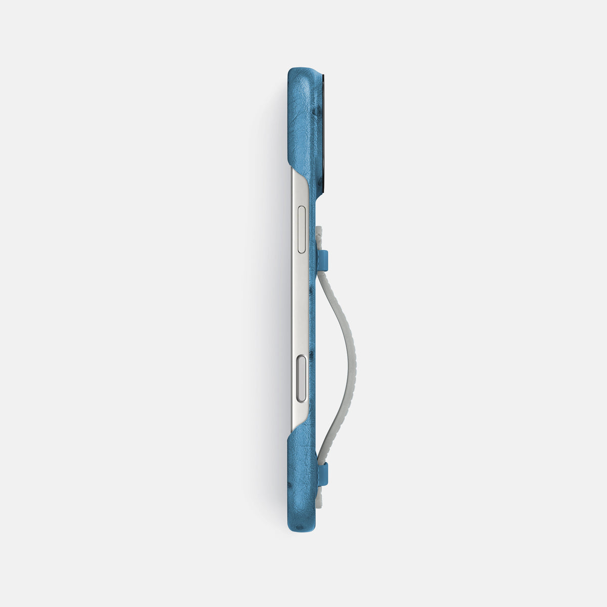 Center Handle Coloré For iPhone 17 Pro Max In Ostrich -2 | Blue-Jeans-Black