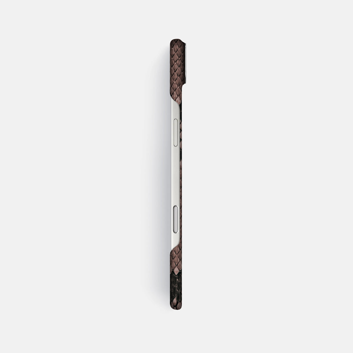Classic Case For iPhone 17 Air In Deluxe Python -3 | Mahogany-Brown-Steel