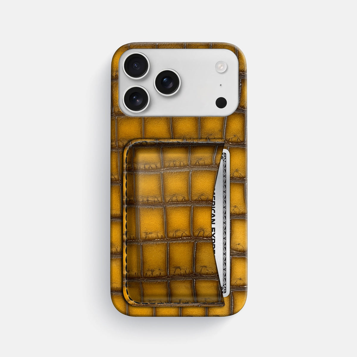 Slim Card Case For iPhone 18 Pro Max In Patina Alligator -1 | Sydney