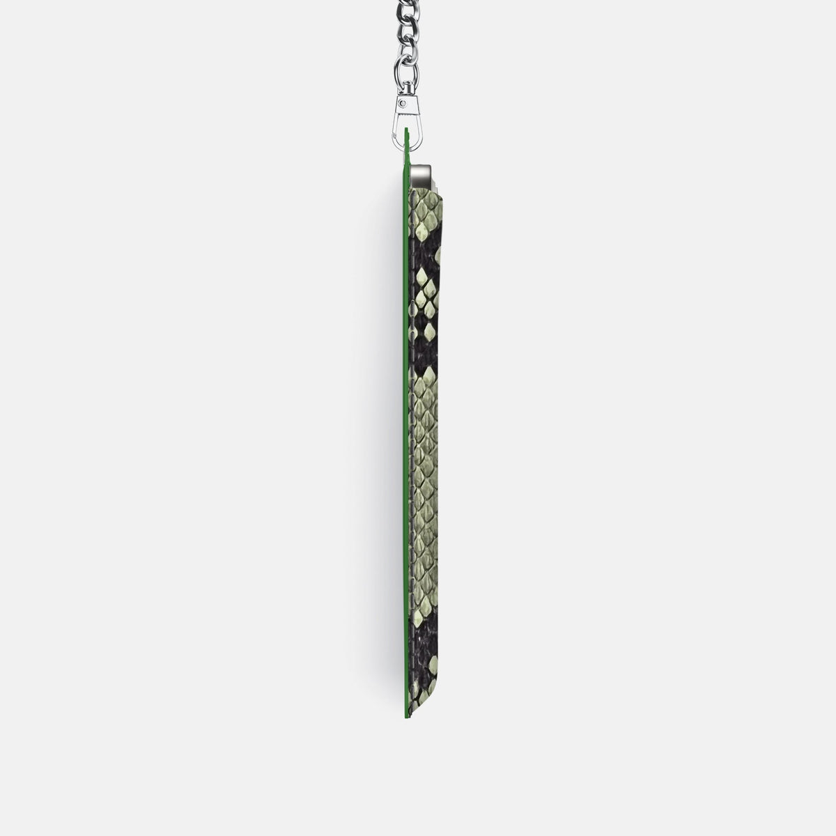 Crossbody Bag For iPhone 18 Pro In Deluxe Python -4 | Army-Green-Steel