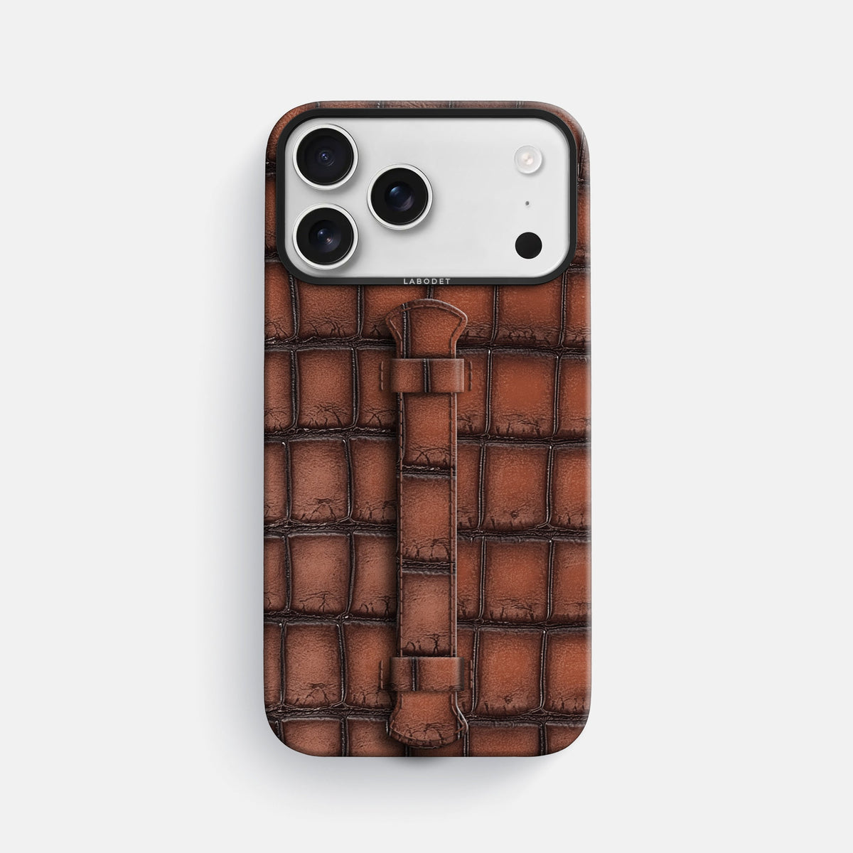 Center Handle For iPhone 18 Pro Max In Patina Alligator -1 | Baobab-Black