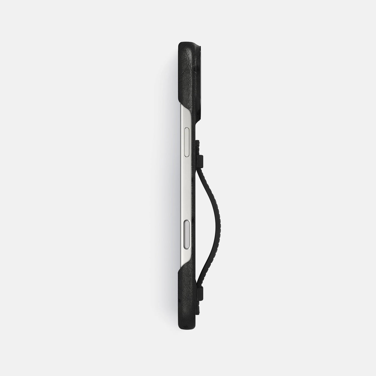 Center Handle For iPhone 18 Pro Max In Ostrich -2 | Black-Black