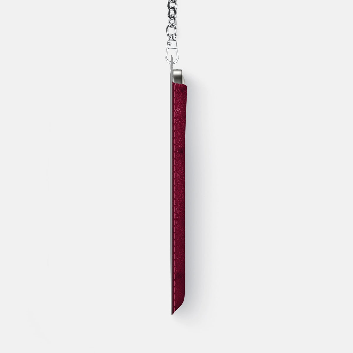 Crossbody Bag For iPhone 18 Pro Max In Ostrich -4 | Bordeaux-Steel