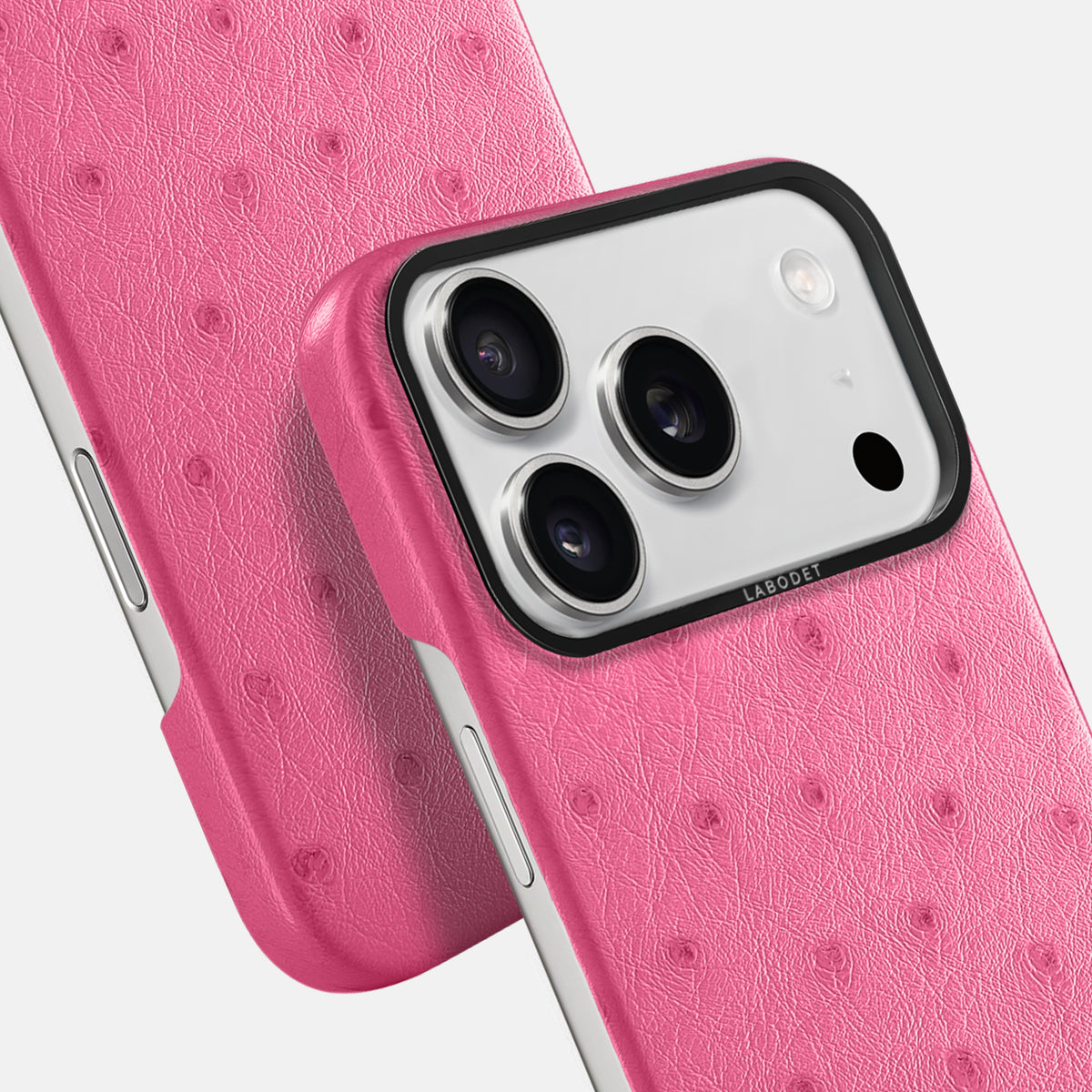 Classic Case For iPhone 17 Pro Max In Ostrich -6 | Pink-Black