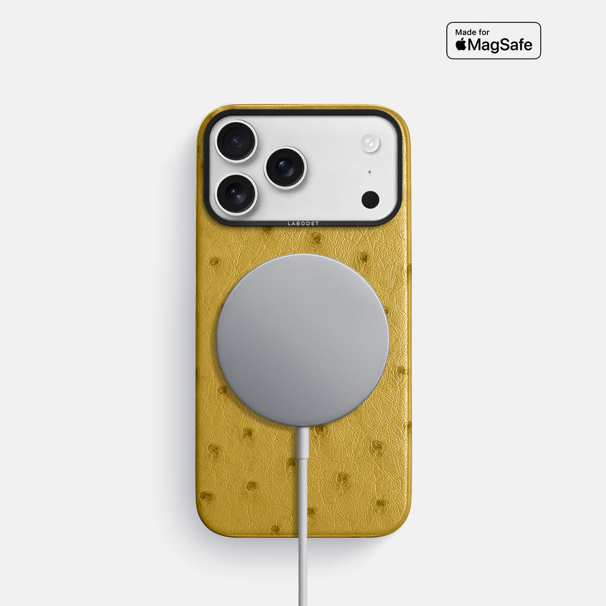 Classic Case For iPhone 17 Pro In Ostrich -5 | Gold-Black
