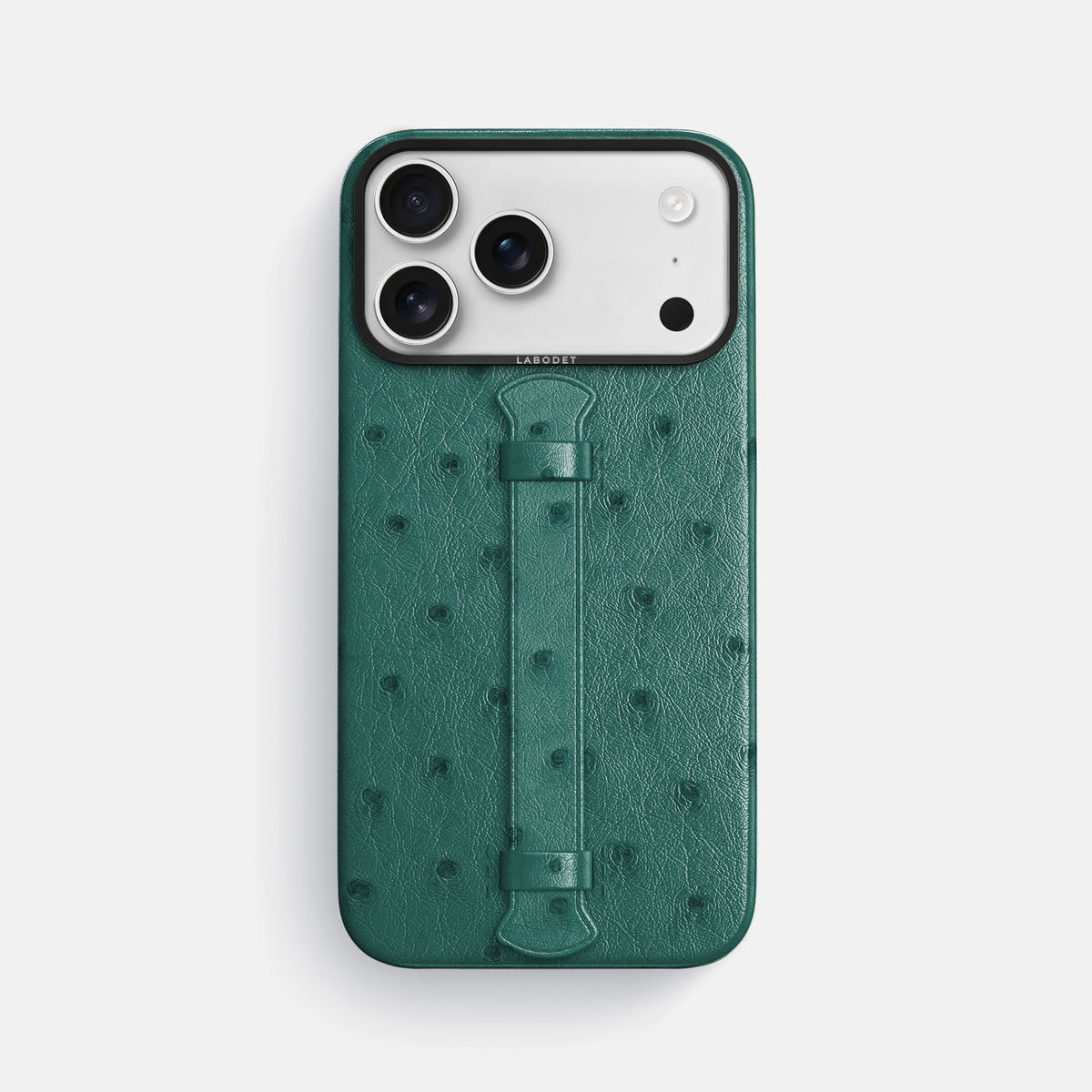 Center Handle For iPhone 17 Pro Max In Ostrich -1 | Forest-Green-Black
