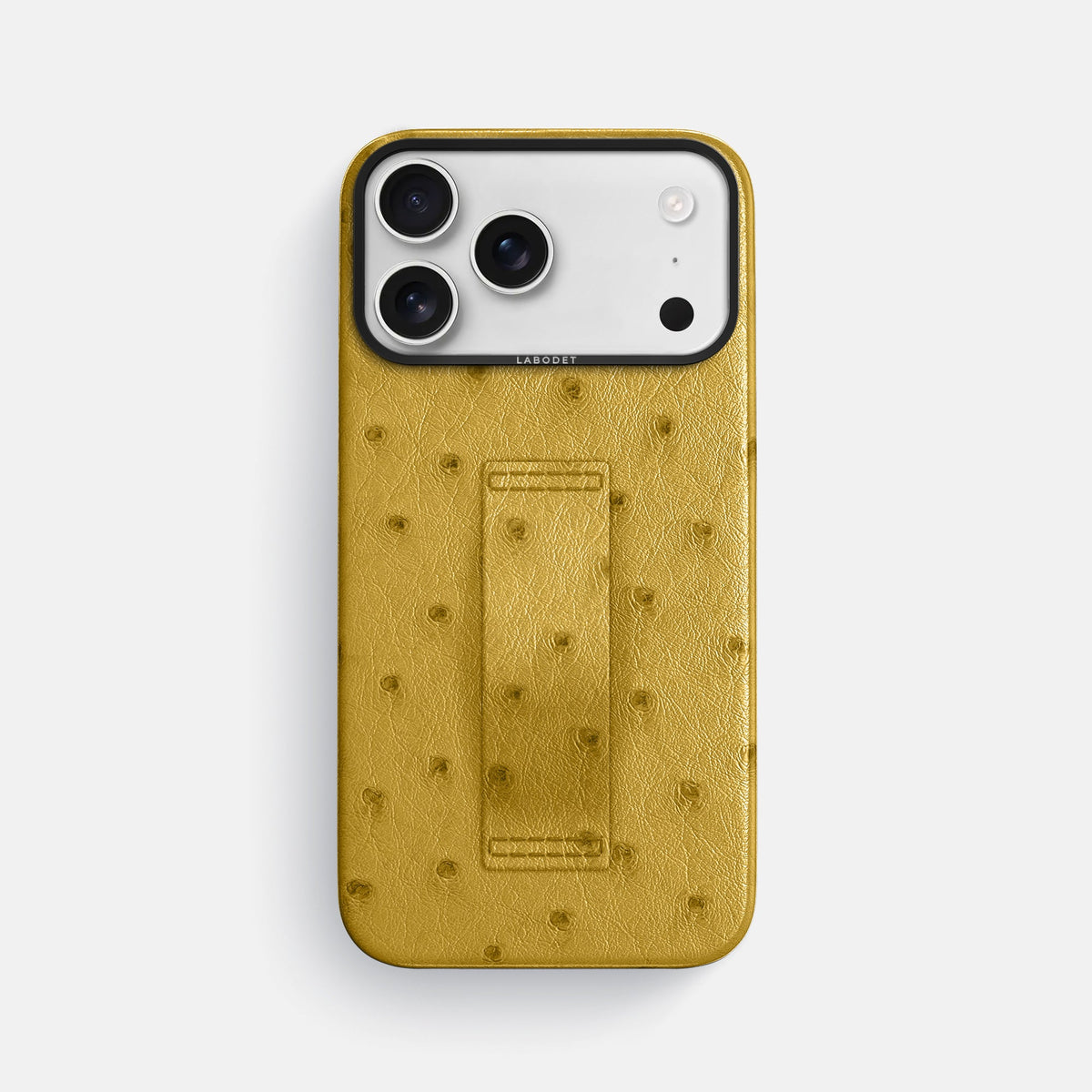 Finger Case For iPhone 18 Pro Max In Ostrich -1 | Gold-Black