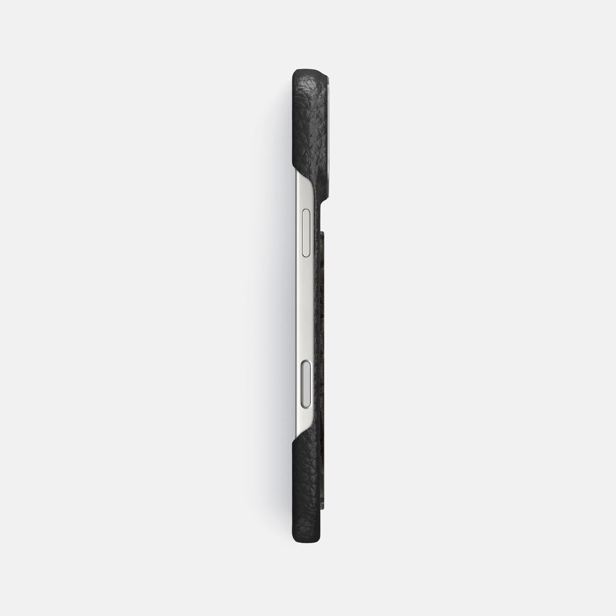 Classic Case With Carbon Dragon For iPhone 17 Pro Max In Calf -3 | Black-Steel