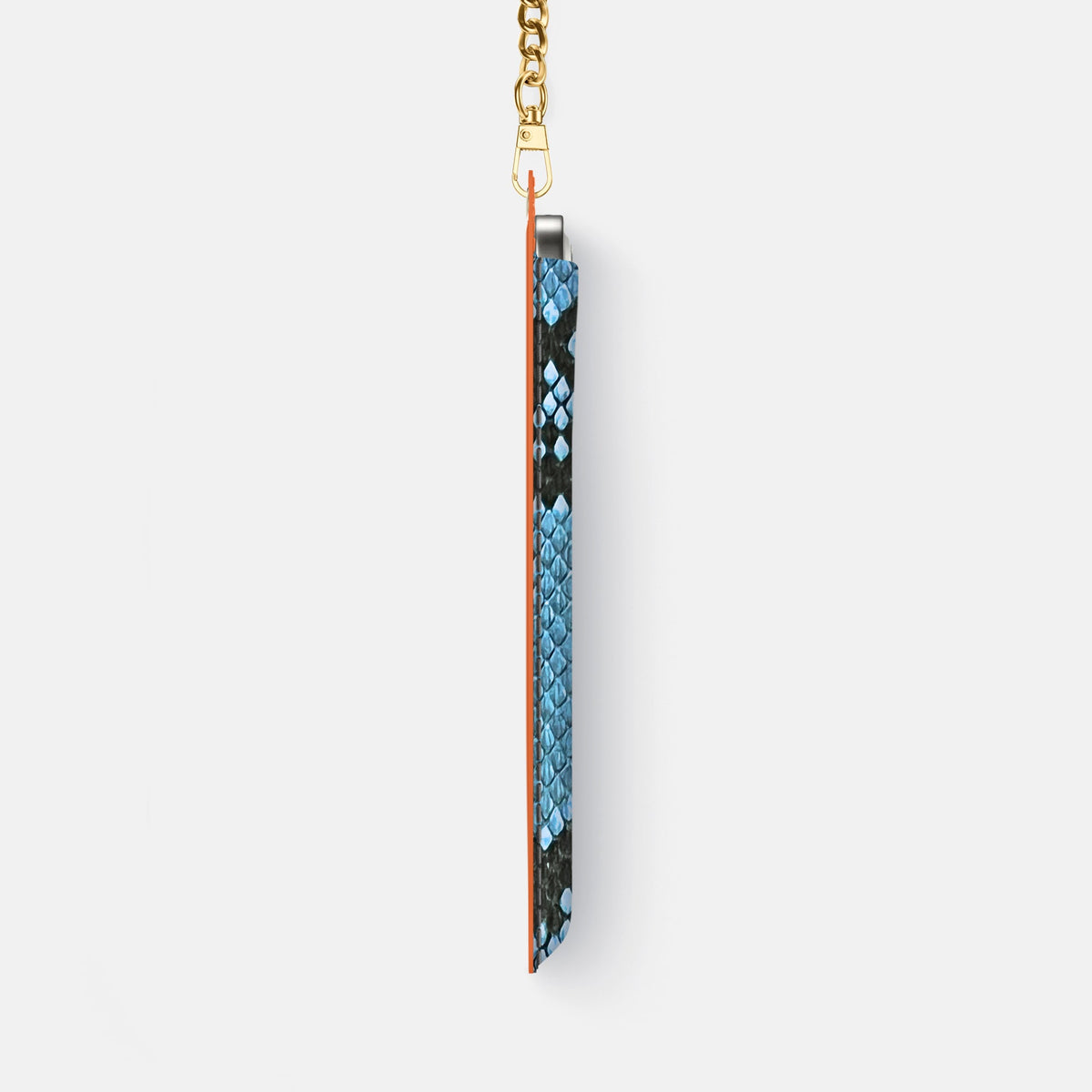 Crossbody Bag For iPhone 18 Pro Max In Deluxe Python -4 | Pacific-Blue-Gold