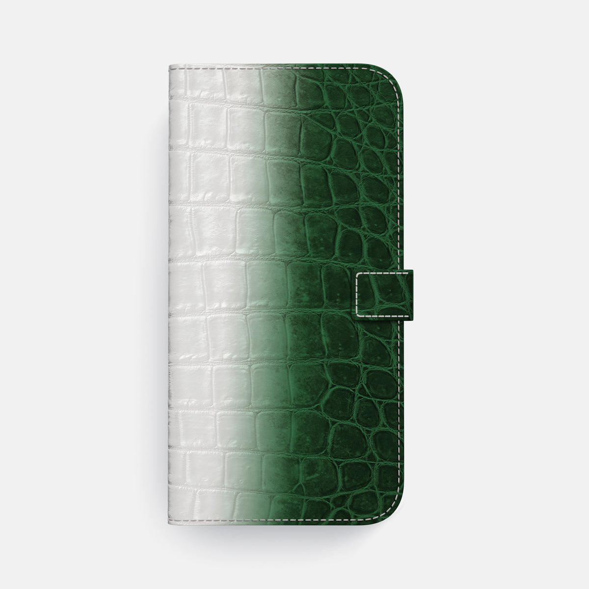 Folio Case with Clasp For iPhone 17 Pro Max In Himalayan Crocodile -4 | Green-Black
