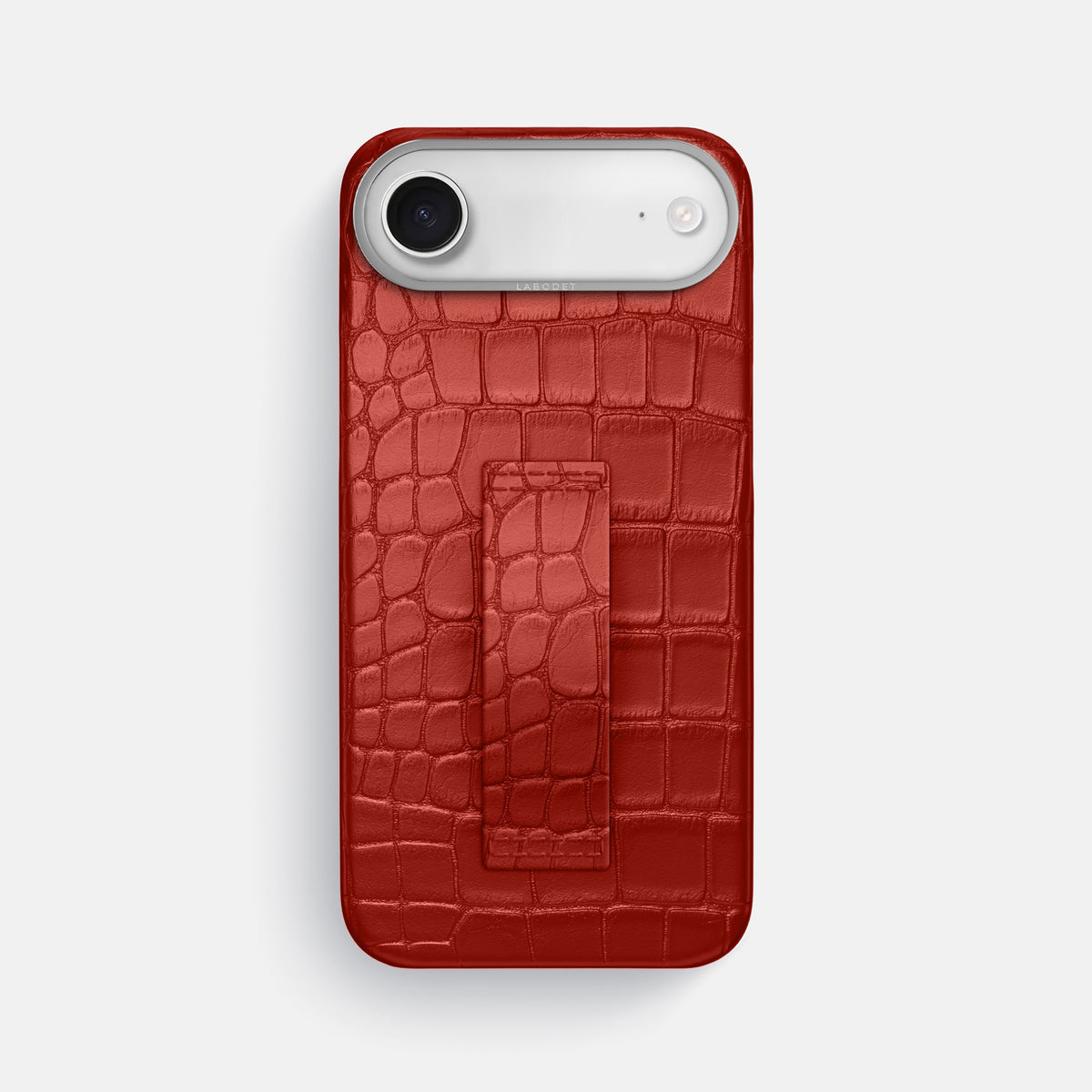 Finger Case For iPhone 17 Air In Alligator -1 | Red-Steel
