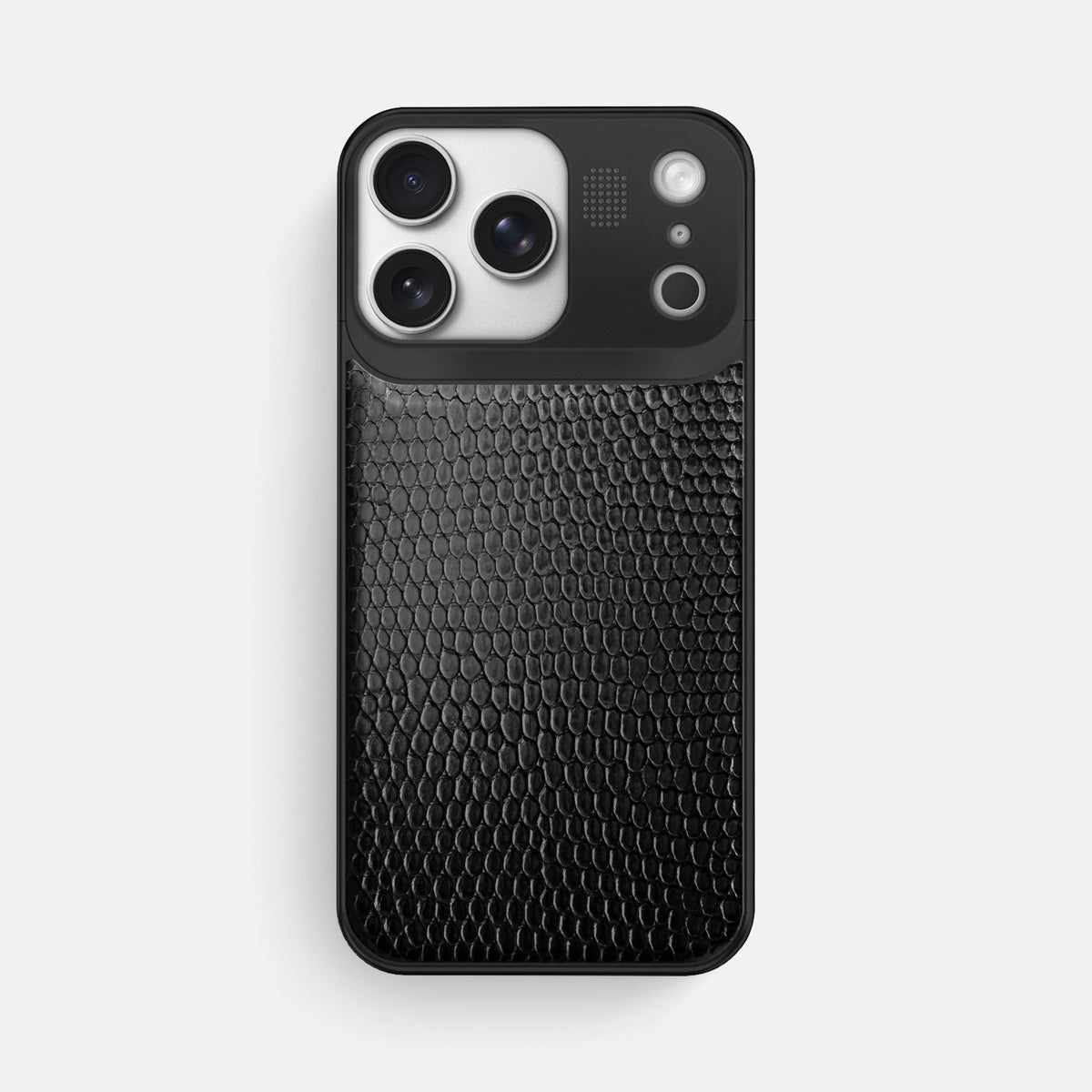 Metal Case For iPhone 17 Pro Max In Lizard -1 | Black-Black