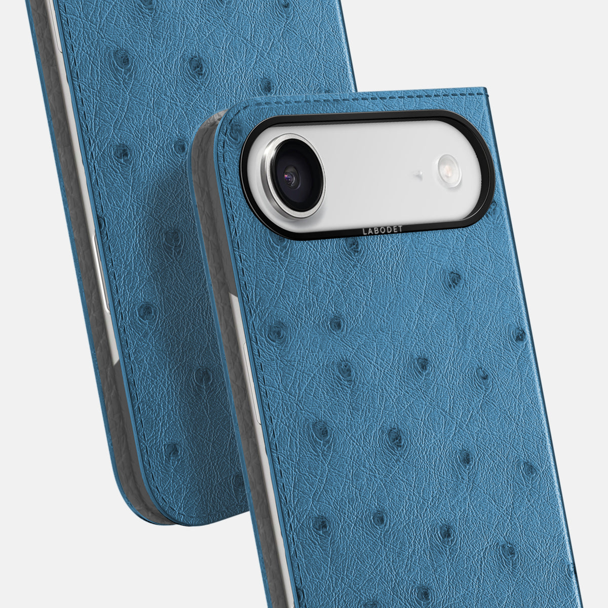 Folio Case For iPhone 17 Air In Ostrich -5 | Blue-Jeans-Black