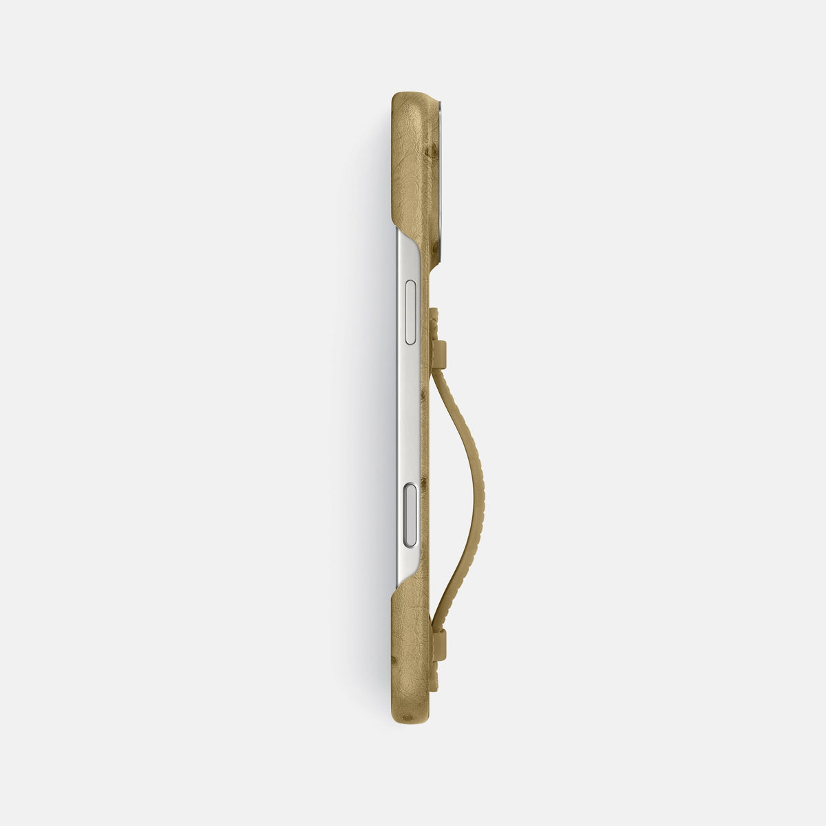 Center Handle For iPhone 18 Pro Max In Ostrich -2 | Desert-Sand-Steel