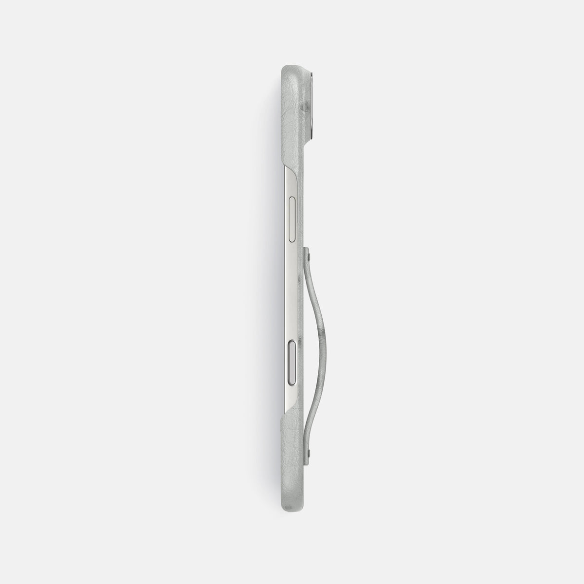 Finger Case For iPhone 17 Air In Ostrich -3 | White-Steel