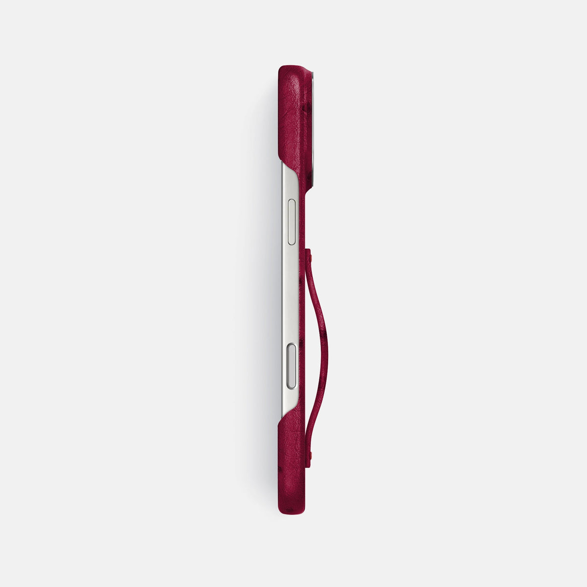 Finger Case For iPhone 18 Pro Max In Ostrich -3 | Bordeaux-Steel