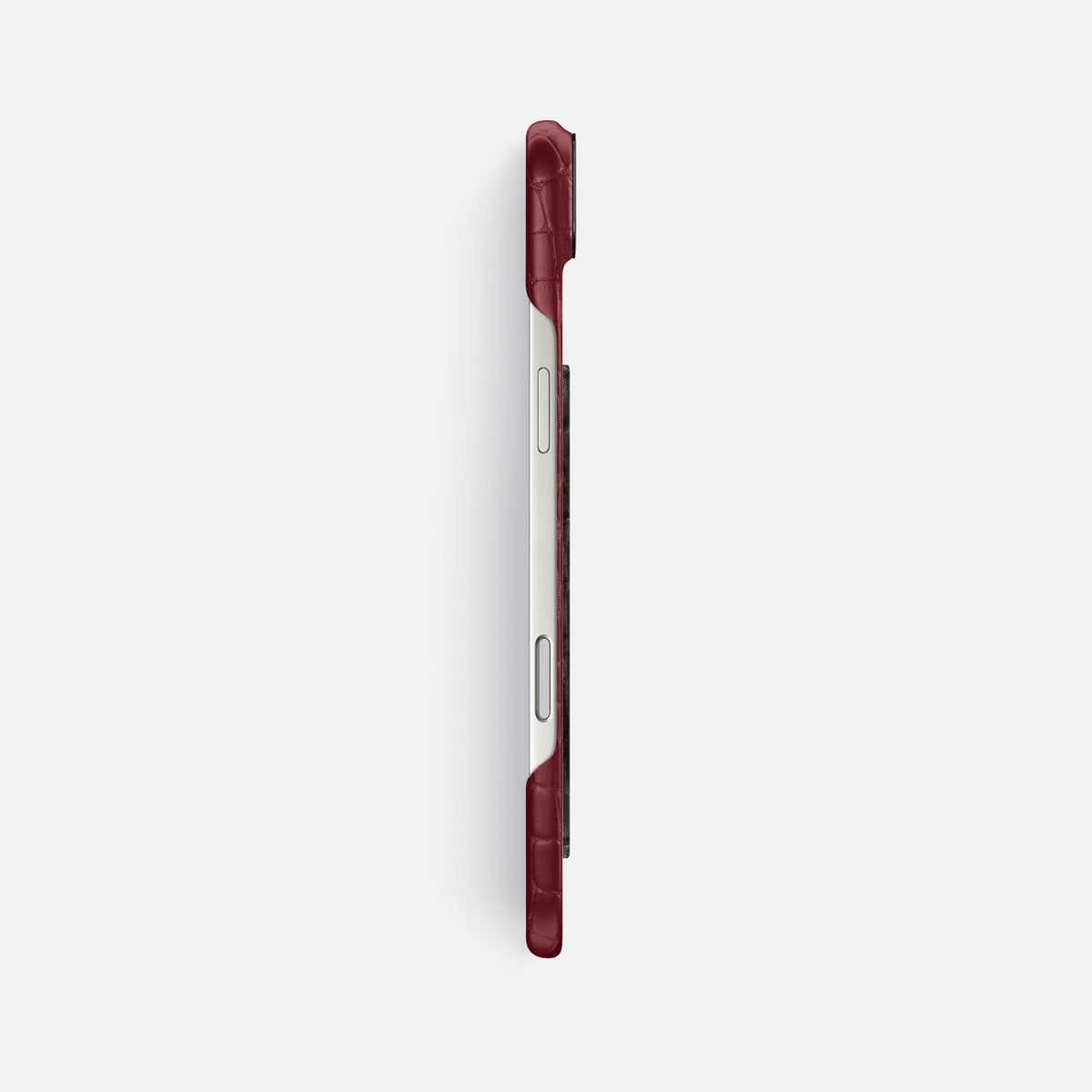 Classic Case With Carbon Dragon For iPhone 17 Air In Alligator -3 | Burgundy-Black