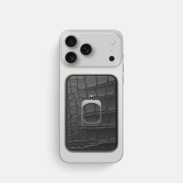 MagSafe Ring For iPhone 17 Pro In Alligator -1 | Grey-Steel