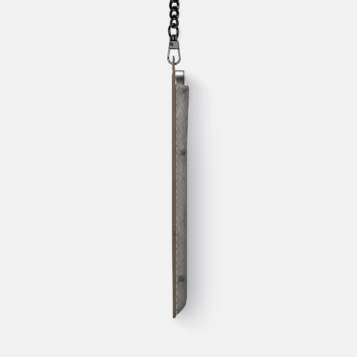 Crossbody Bag For iPhone 17 Pro Max In Ostrich -4 | Grey-Black