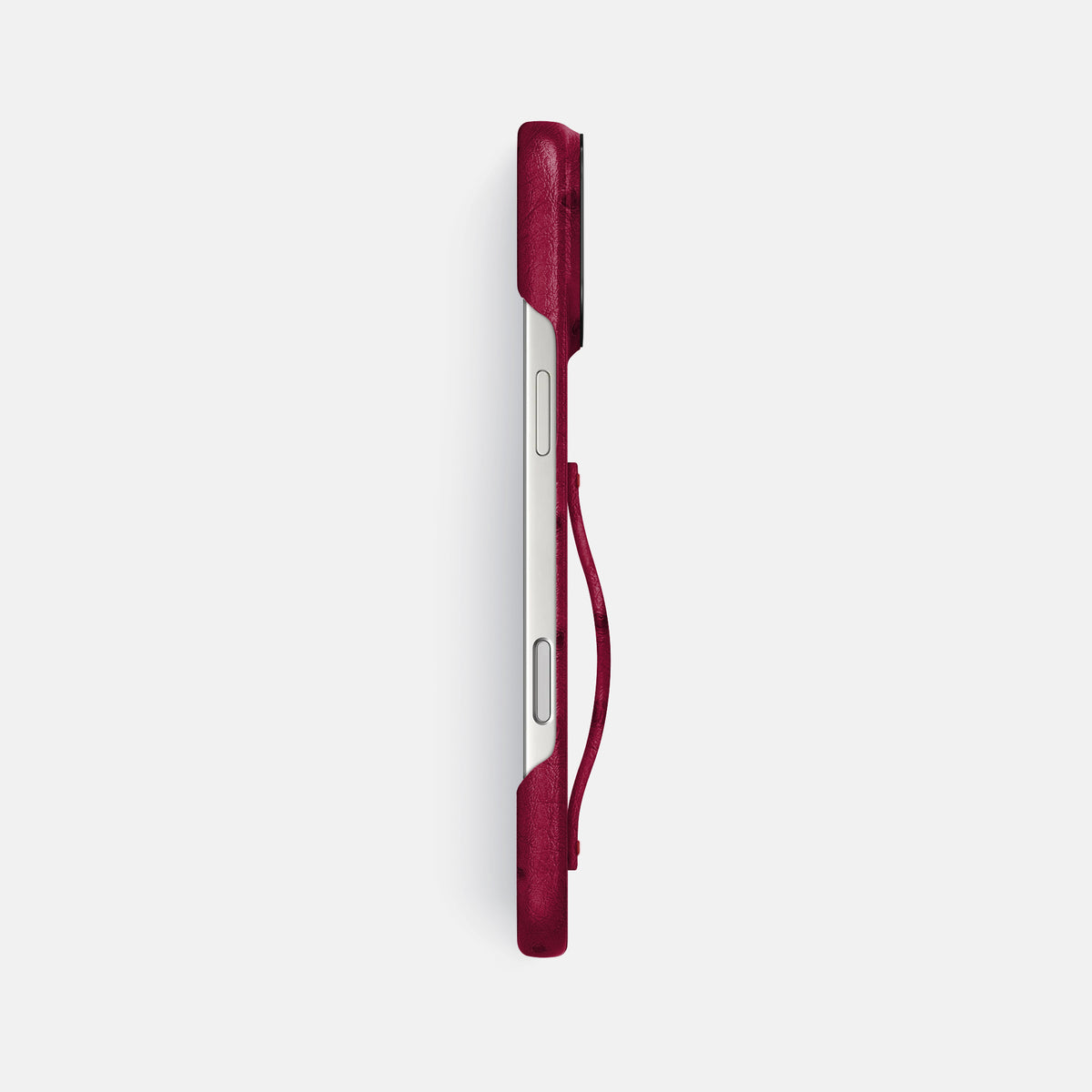Finger Case For iPhone 17 Pro Max In Ostrich -3 | Bordeaux-Black