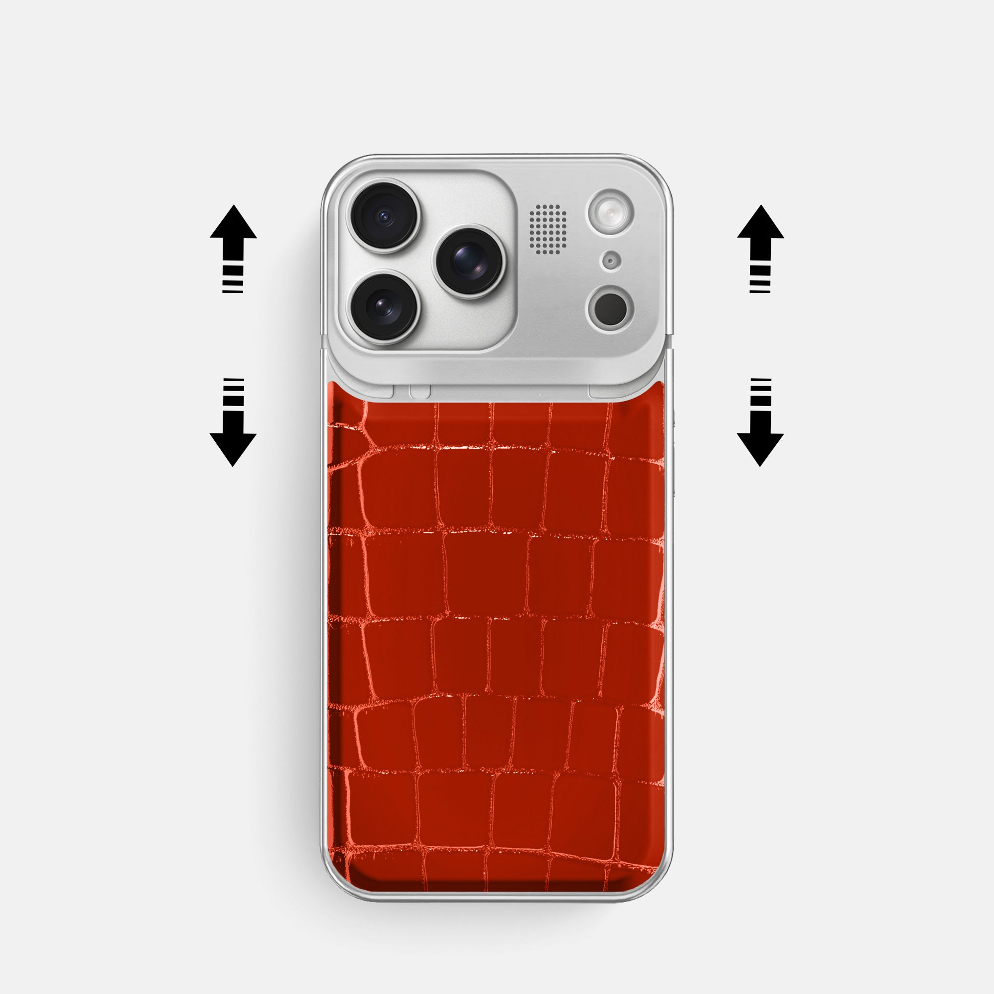 Metal Case For iPhone 17 Pro In Shiny Alligator · Labodet