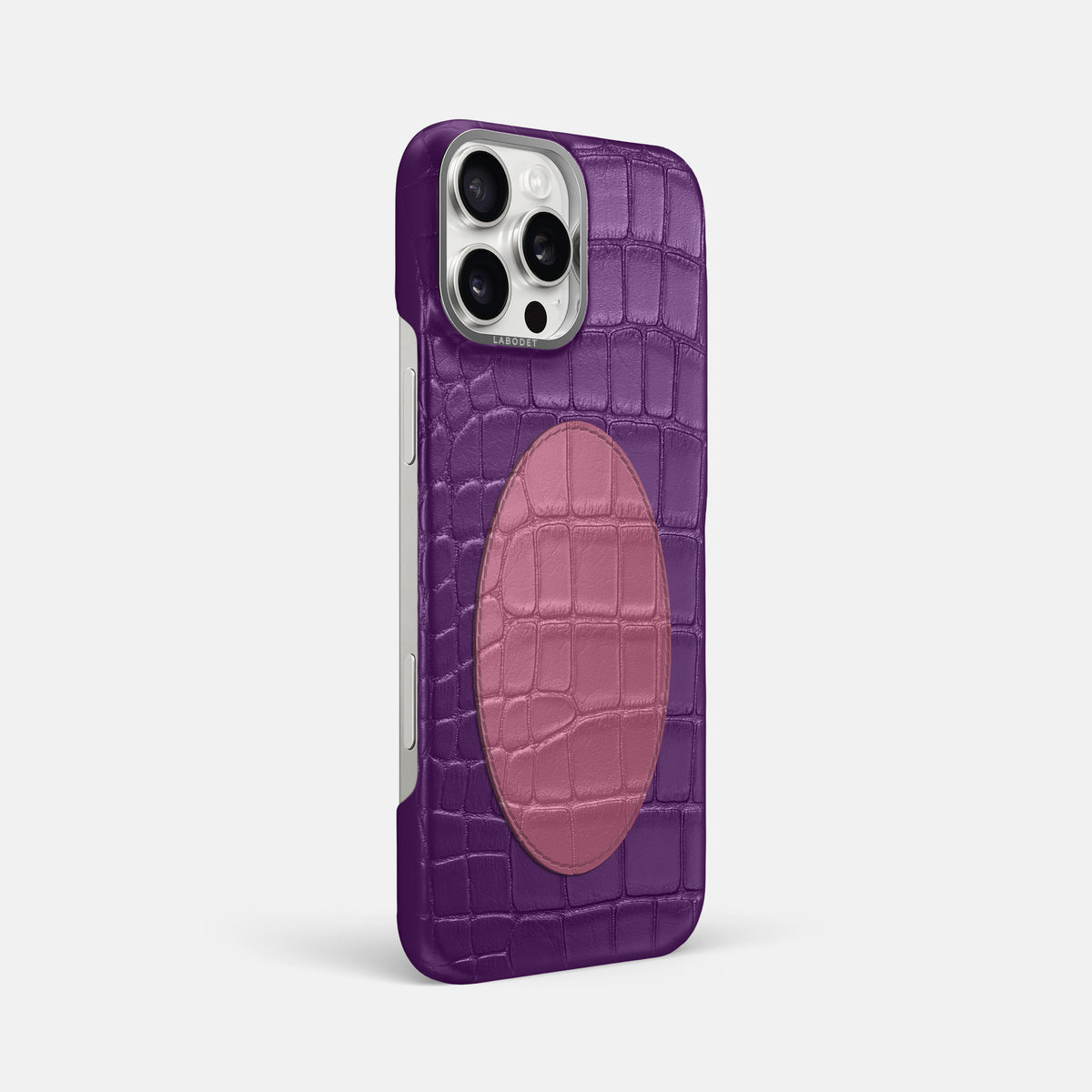 Classic Case With Oval For iPhone 16 Pro Max In Alligator -2 | Purple-Steel