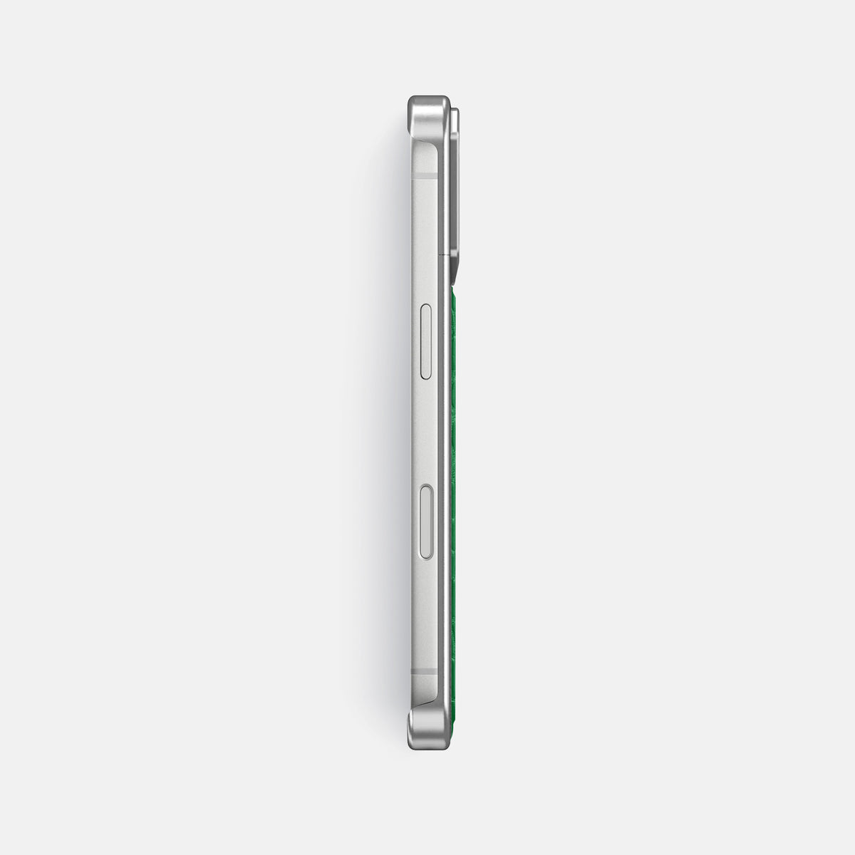 Metal Case For iPhone 17 Pro Max In Alligator -3 | Forest-Green-Steel
