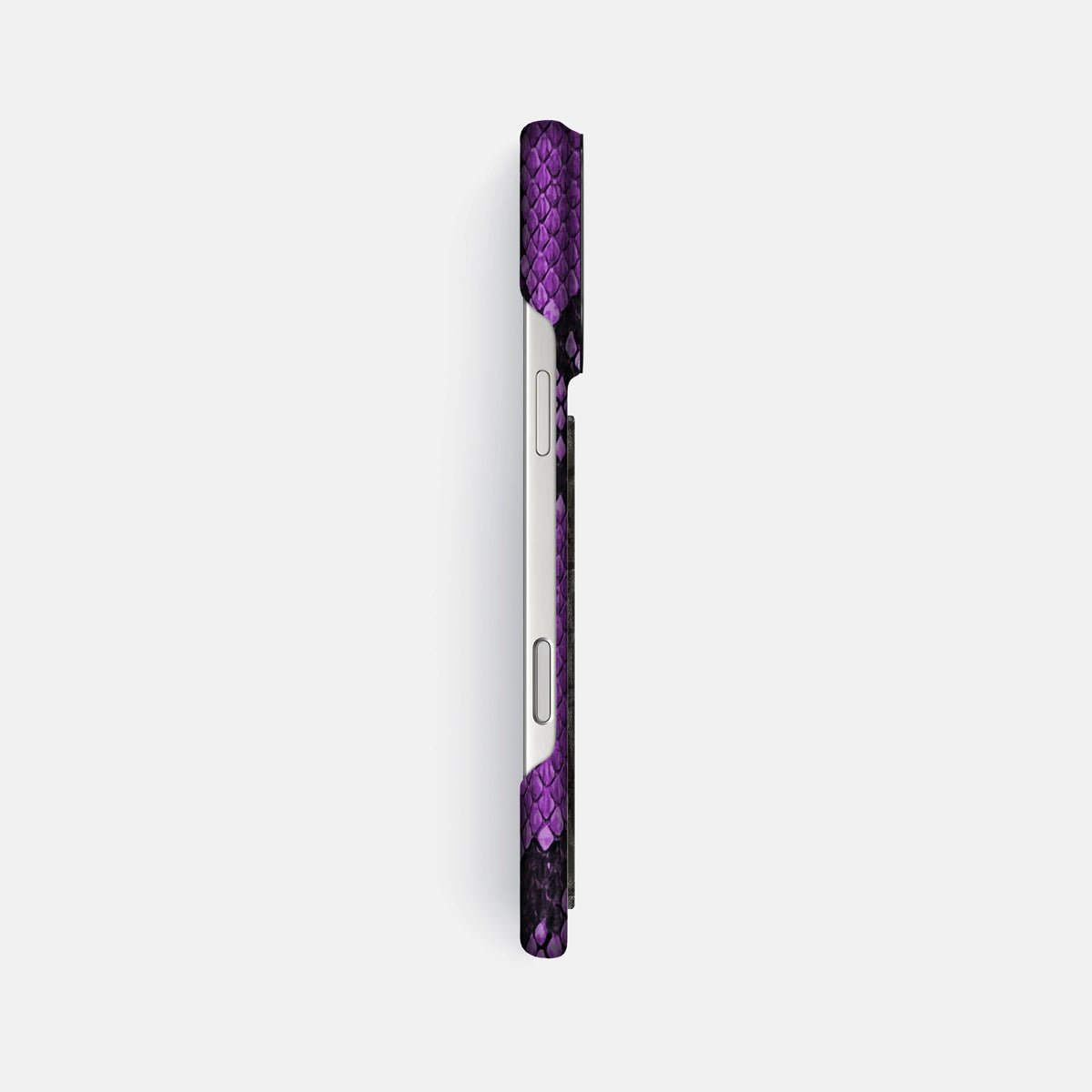 Classic Case With Carbon Dragon For iPhone 18 Pro Max In Deluxe Python -3 | Purple-Black