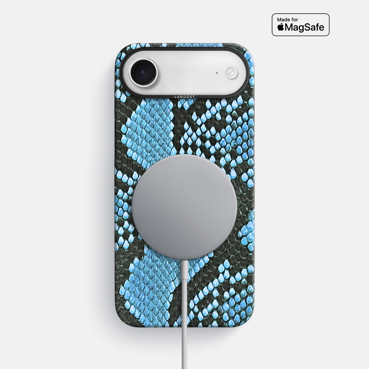Classic Case For iPhone 17 Air In Deluxe Python -5 | Pacific-Blue-Black