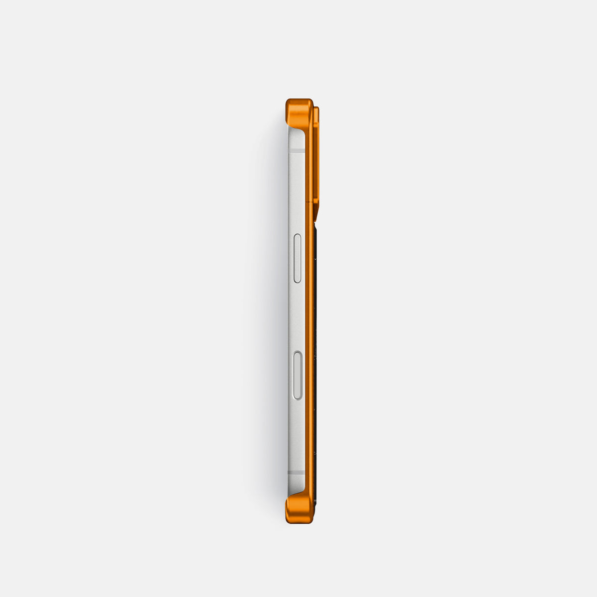 Metal Case For iPhone 17 Pro In Shiny Alligator -3 | Black-Orange