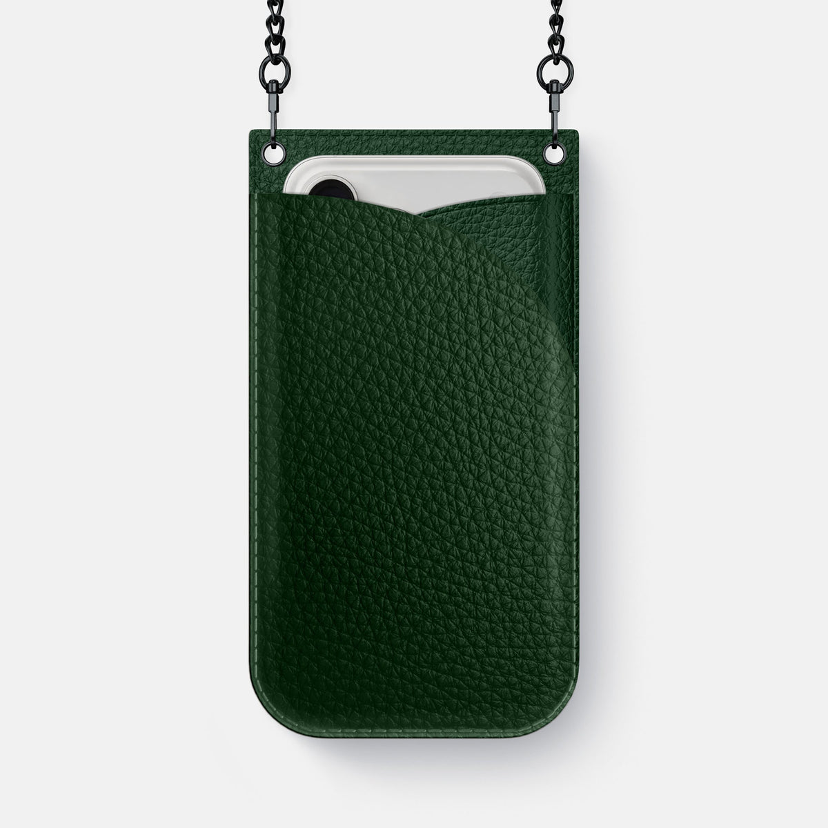 Crossbody Bag For iPhone 18 Pro Max In Calf -1 | Dark-Green-Black