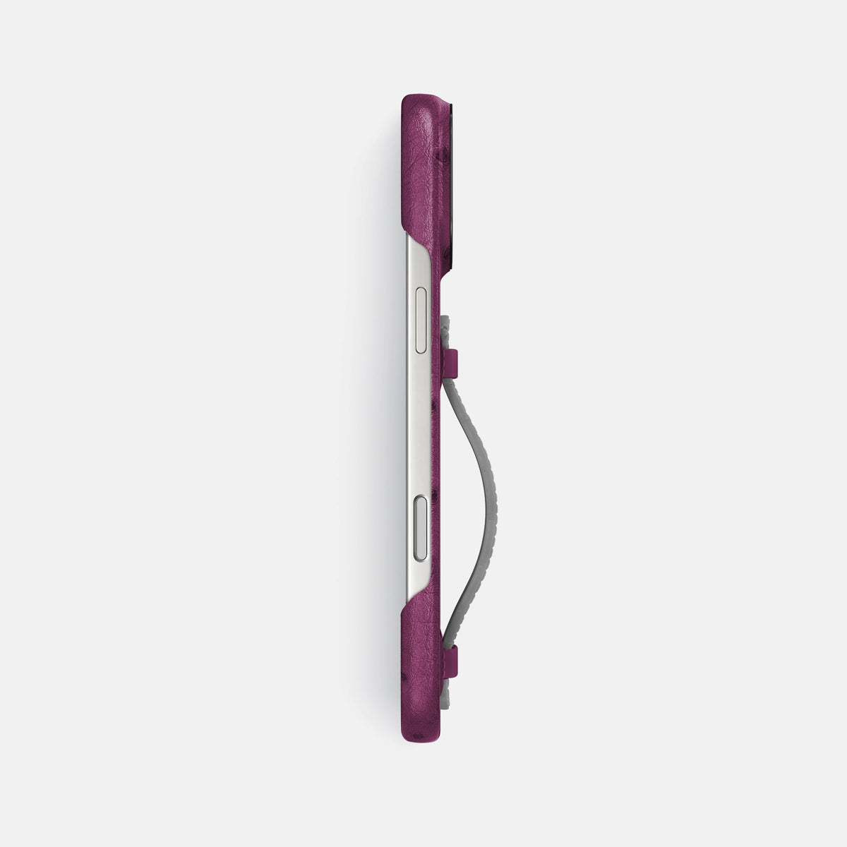 Center Handle Coloré For iPhone 18 Pro Max In Ostrich -2 | Purple-Black