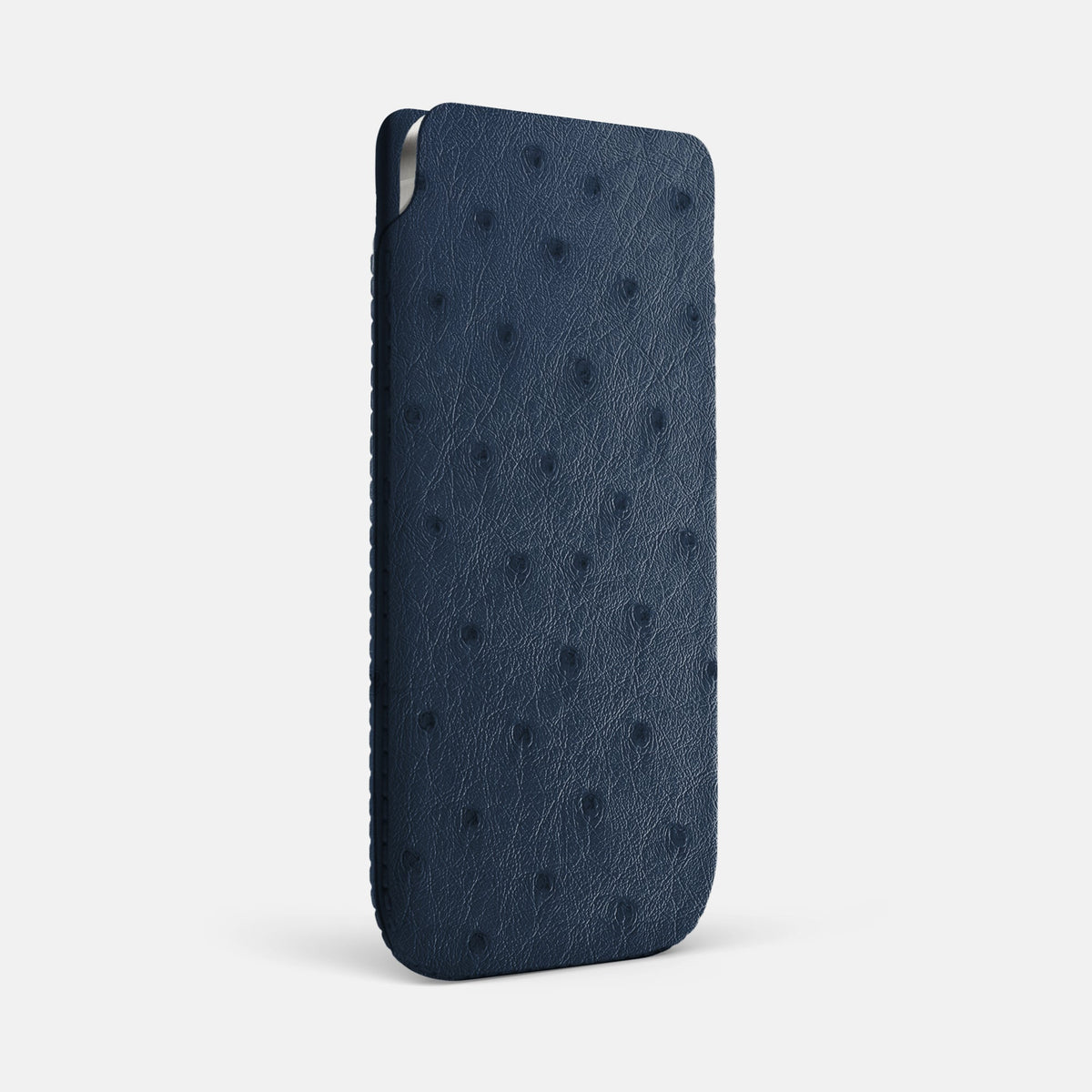 Pouch Case For iPhone 18 Pro Max In Ostrich -2 | Navy-Blue