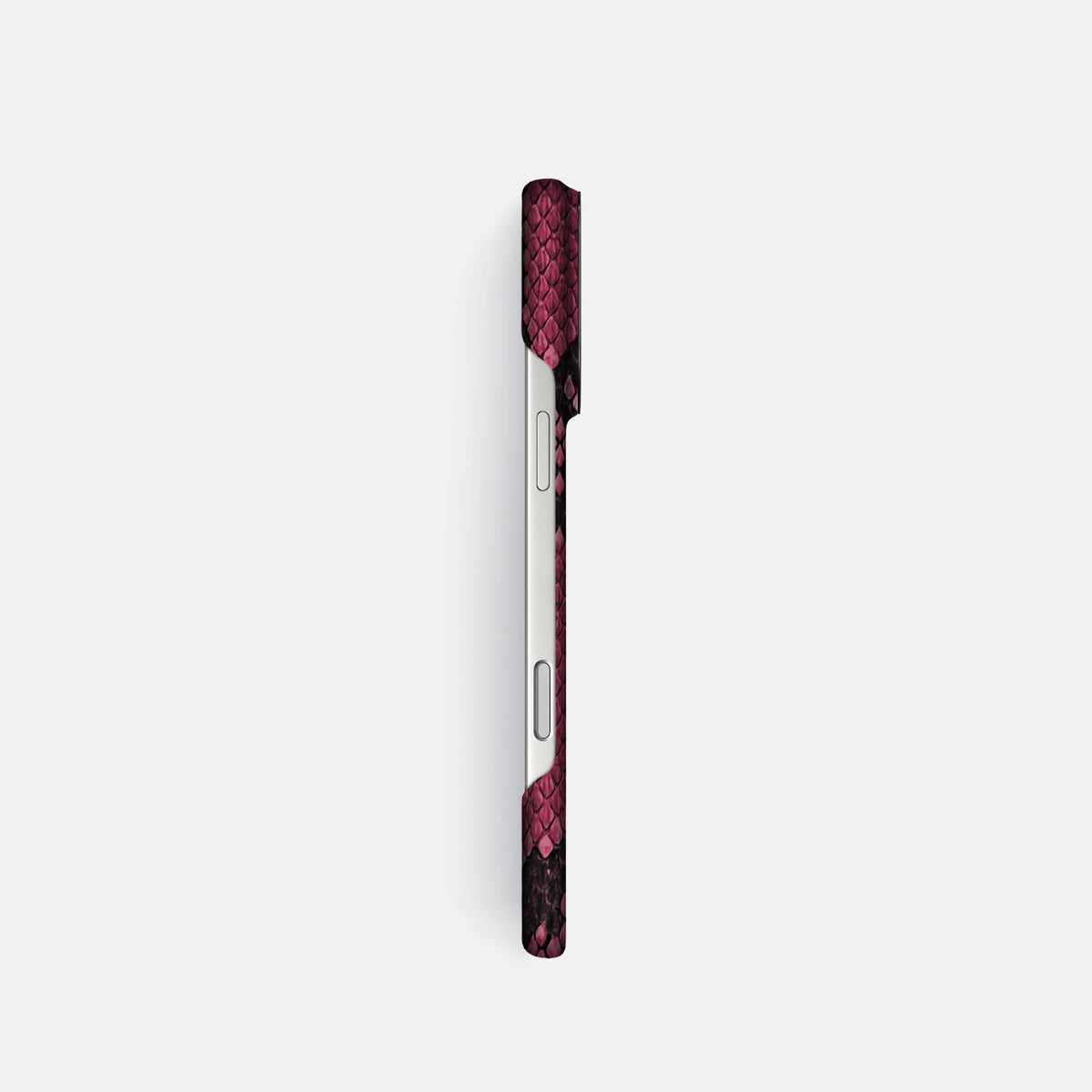 Classic Case For iPhone 18 Pro In Deluxe Python -3 | Burgundy-Black
