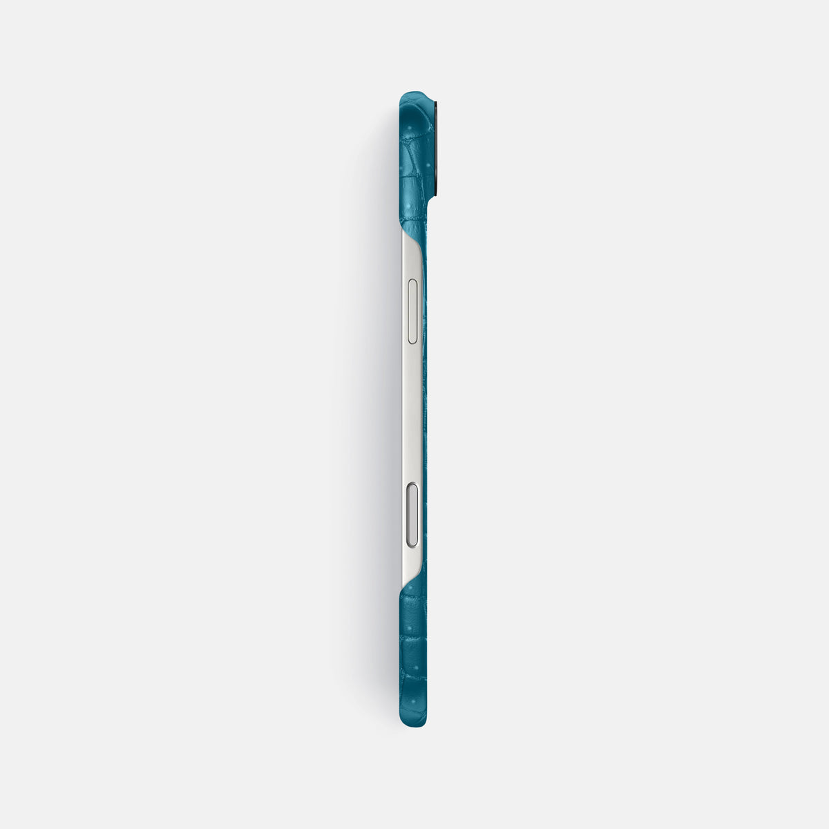Classic Case For iPhone 17 Air In Porosus Crocodile -3 | Turquoise-Black