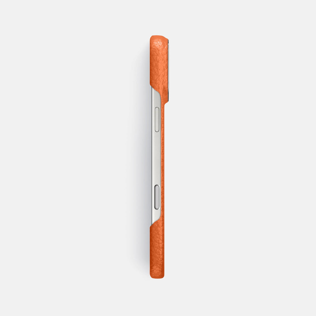 Classic Case For iPhone 18 Pro Max In Calf -3 | Orange-Steel