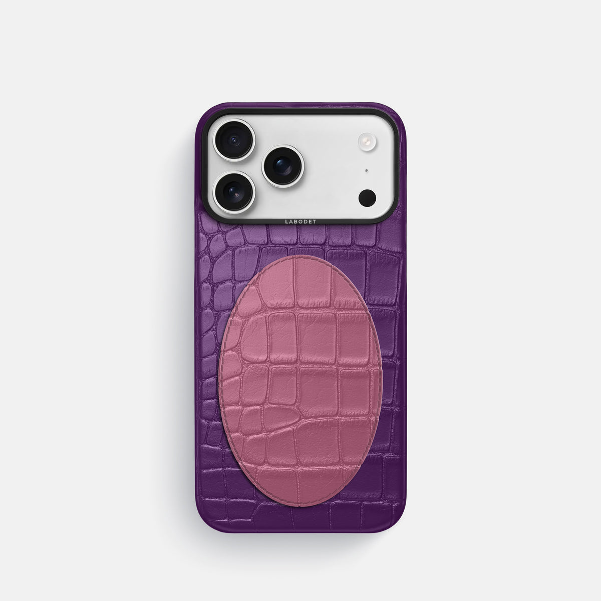 Classic Case With Oval For iPhone 17 Pro In Alligator -1 | Purple-Black