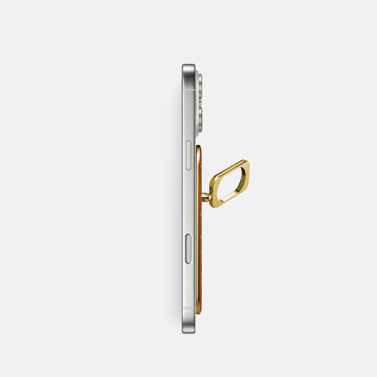 MagSafe Ring For iPhone 18 Pro In Shiny Alligator -3 | Orange-Gold