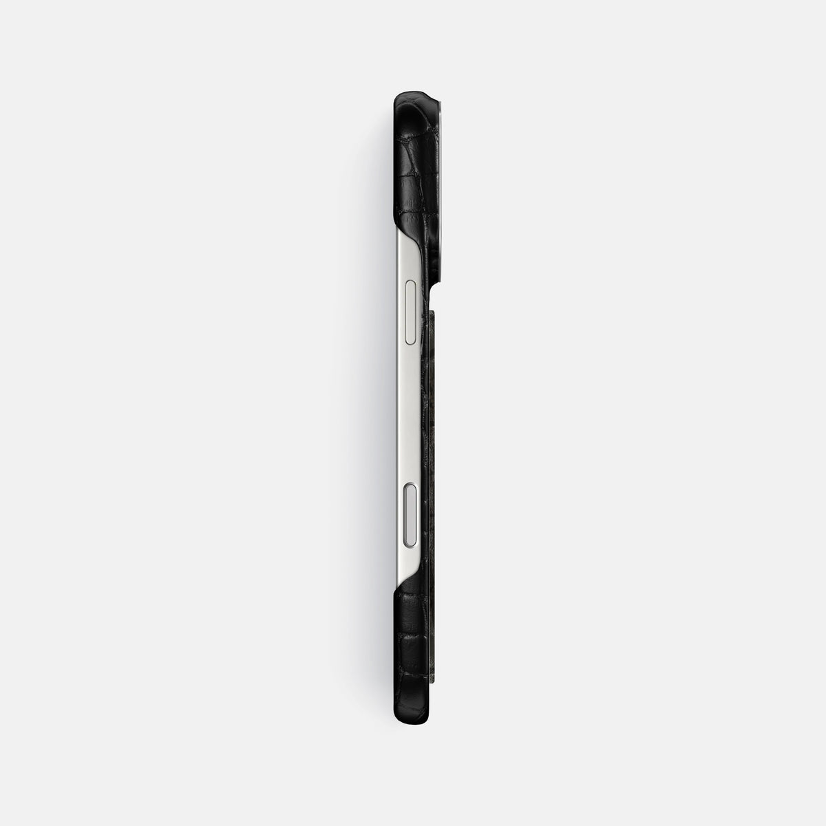 Classic Case With Carbon Dragon For iPhone 17 Pro Max In Alligator -3 | Black-Steel