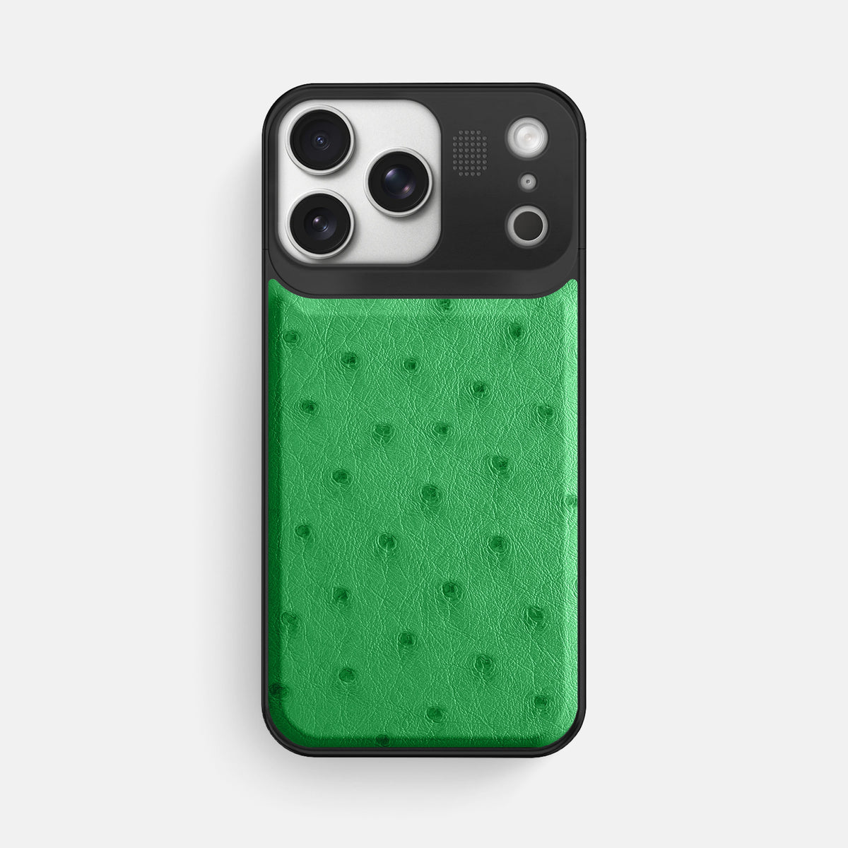 Metal Case For iPhone 17 Pro Max In Ostrich -1 | Kentucky-Green-Black
