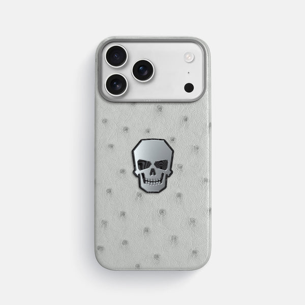 Classic Case With Titanium Skull For iPhone 17 Pro Max In Ostrich