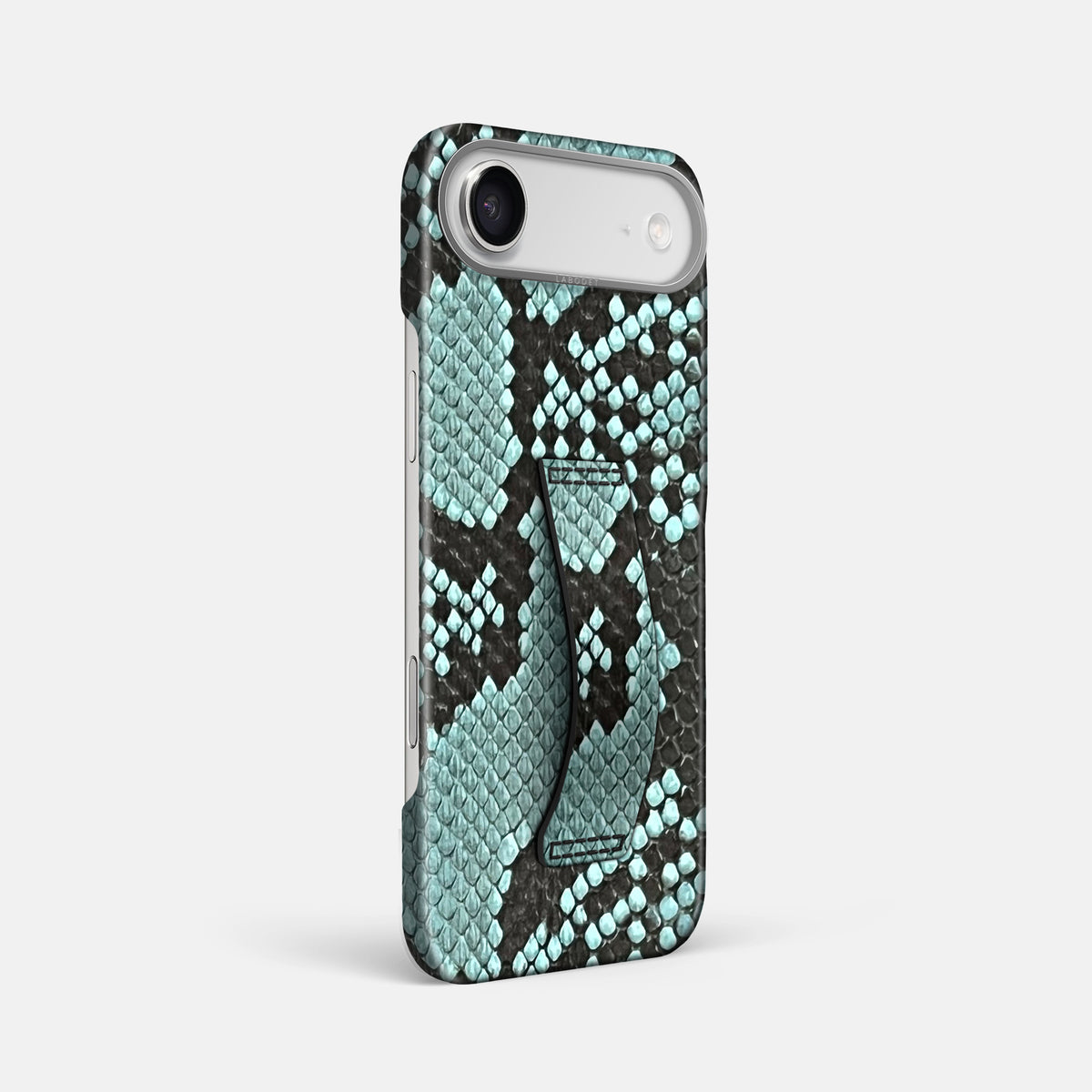 Finger Case For iPhone 17 Air In Deluxe Python -2 | Blue-Lagoon-Steel
