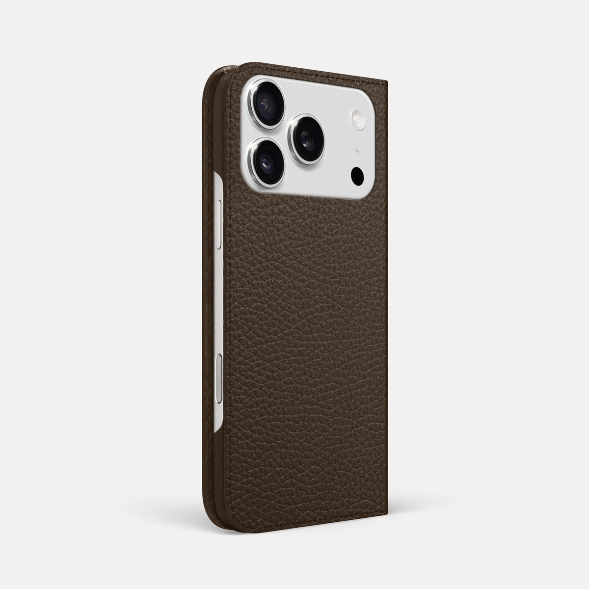 Folio Slim Case For iPhone 18 Pro Max In Calf -1 | Dark-Brown
